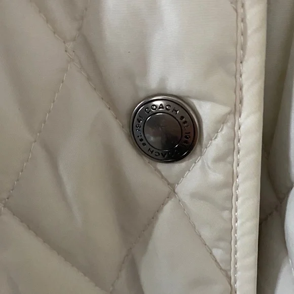 Coach Cream Quilted Puffer Jacket - Picture 4 of 11